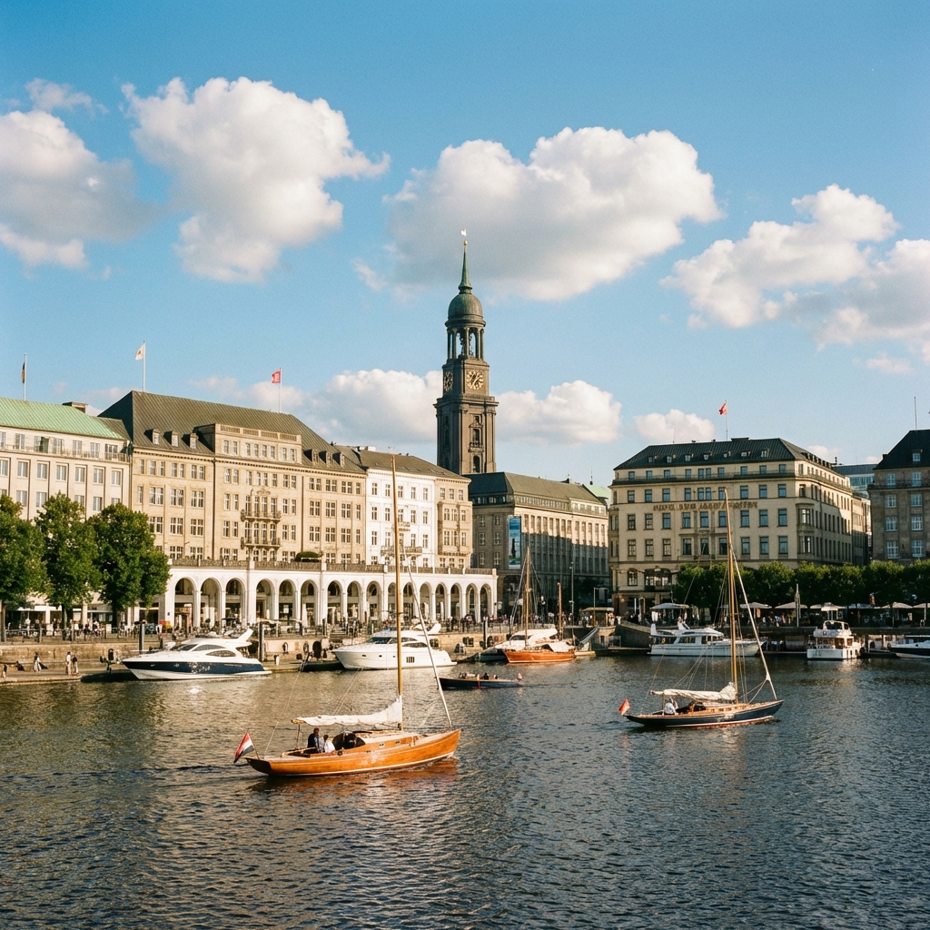 Hamburg Alster Lake - DMWDS Digital Marketing Agency Office View near Inner Alster